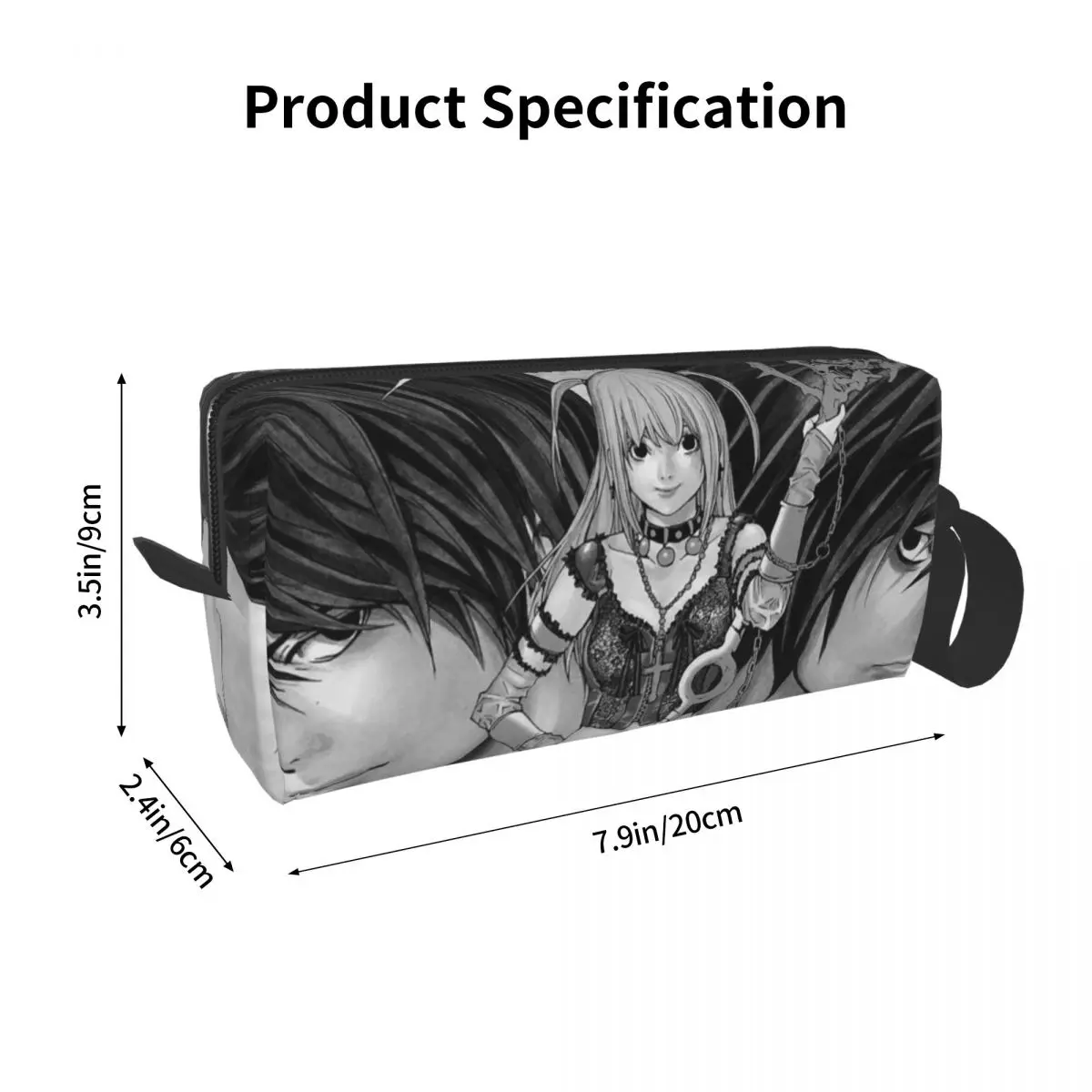 Deaths Notes Ryuk Anime Pencil Case for Studen School Pen Box Pencil Bag Stationery Supplies Travel Women Cosmetic Bag