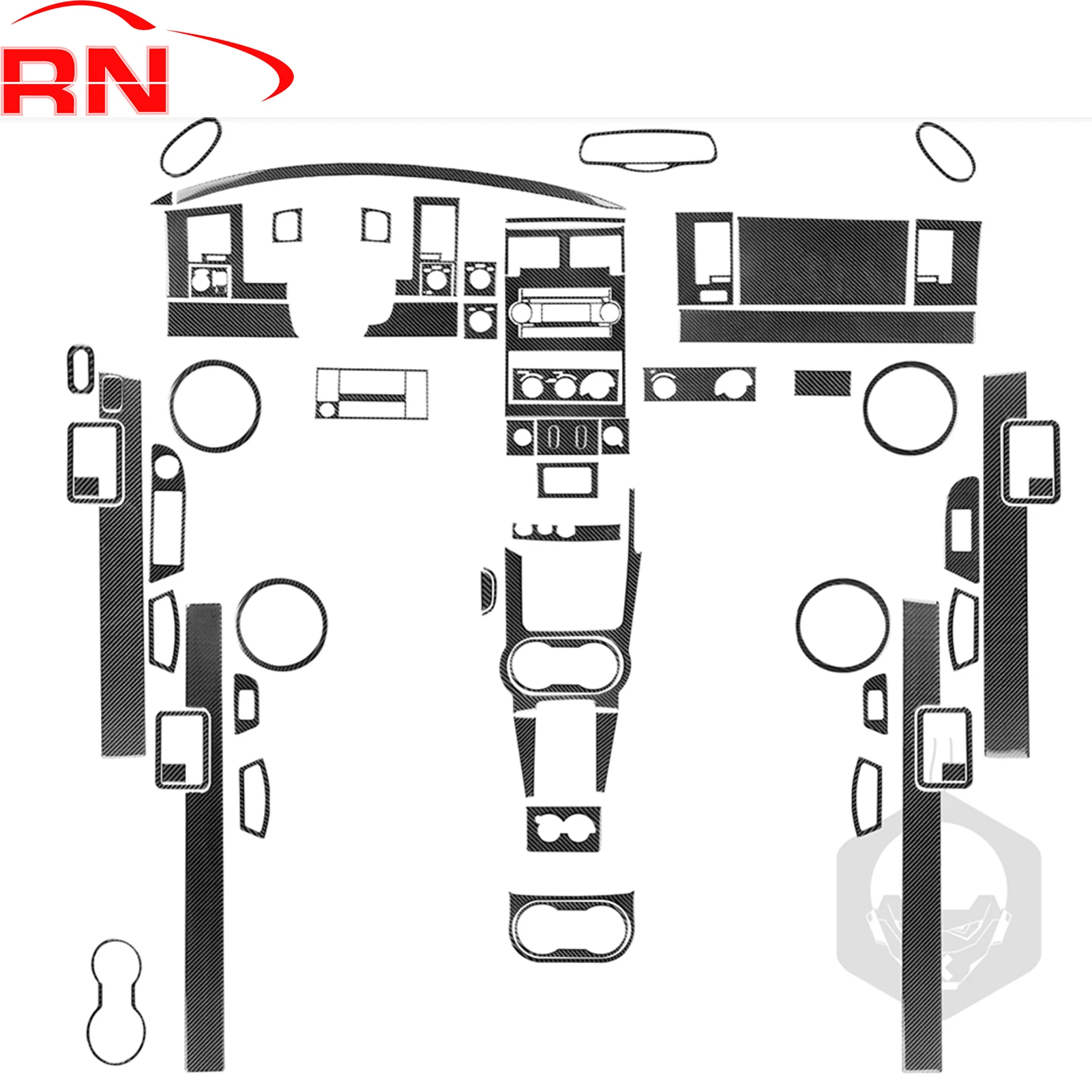 

For Dodge Durango 2004 2005 2006 2007 Accessories Carbon Fiber Car Interior Gear Shift Door Panel Trim Stickers