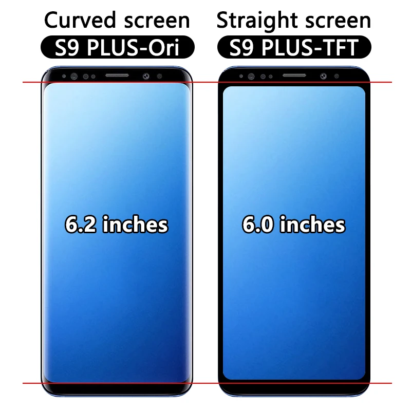 TFT Quality For Samsung S9 Plus G965 G965F LCD Display Touch Screen with Frame For Samsung S8 plus G955 G955F Display Replacemen