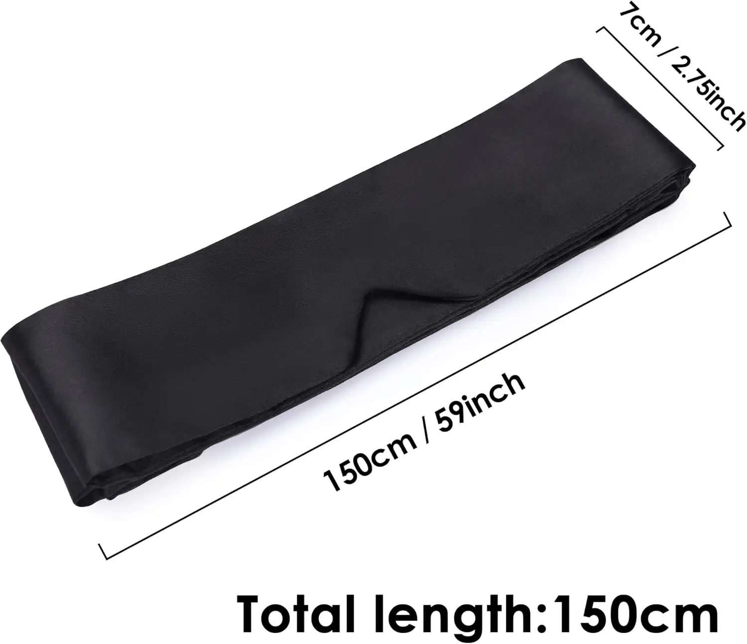 Satin Sleep Mask - Comfortable Eye Mask Blindfold for Women Men Soft Adjustable Blackout Eye Cover Shade for Night Sleeping Trav - view 6