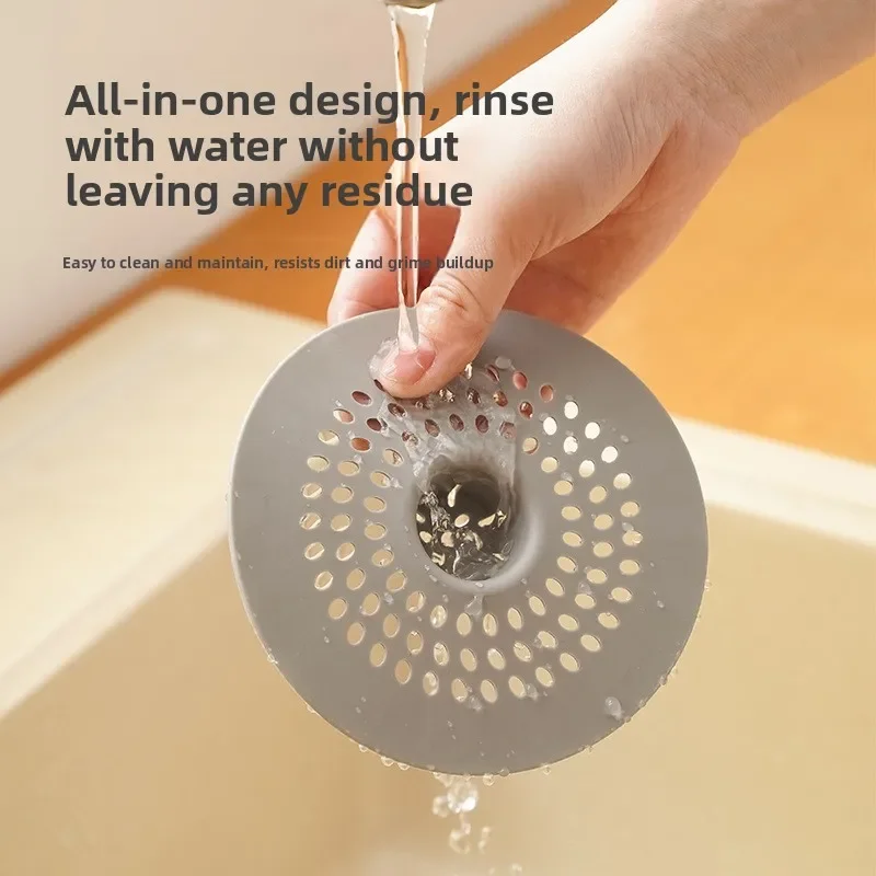 Round Silicone Bathroom Floor Drain Cover AntiClogging Hair Filter for Bathroom Kitchen Sink Drain Ideal for Preventing Clogs