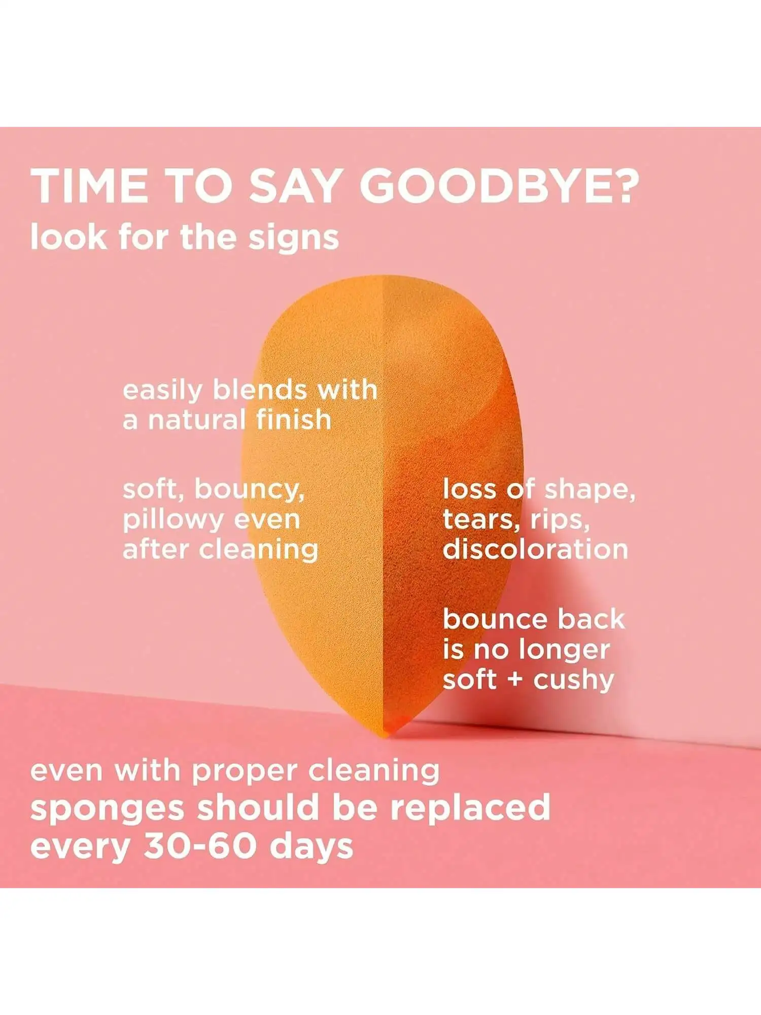 Ensemble de bouffées de maquillage de valeur pour l'argent, coton de maquillage à coupe oblique, éponge de beauté sans latex, bouffante d'éponge ultra douce et sans poudre pour un usage sec et humide, emballé dans 5 sacs Opp individuels, une des outils de beauté de voyage essentiels. Orange