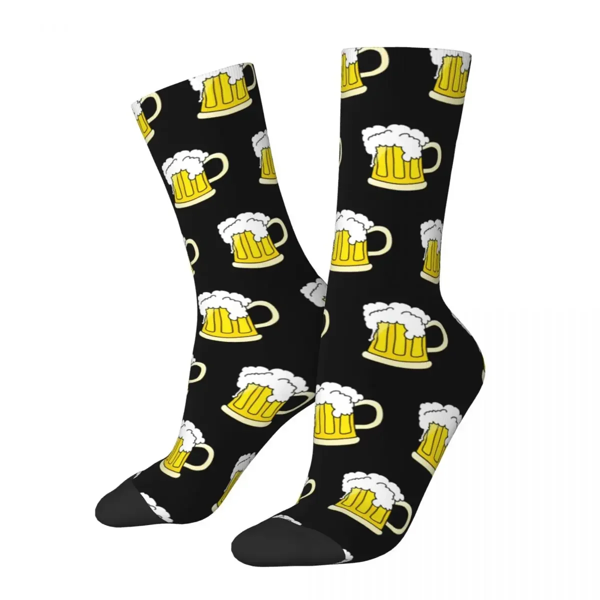 

Retro I Need A Beer Basketball Socks Hip Hop Crew Socks for Women Men Unisex Breathable