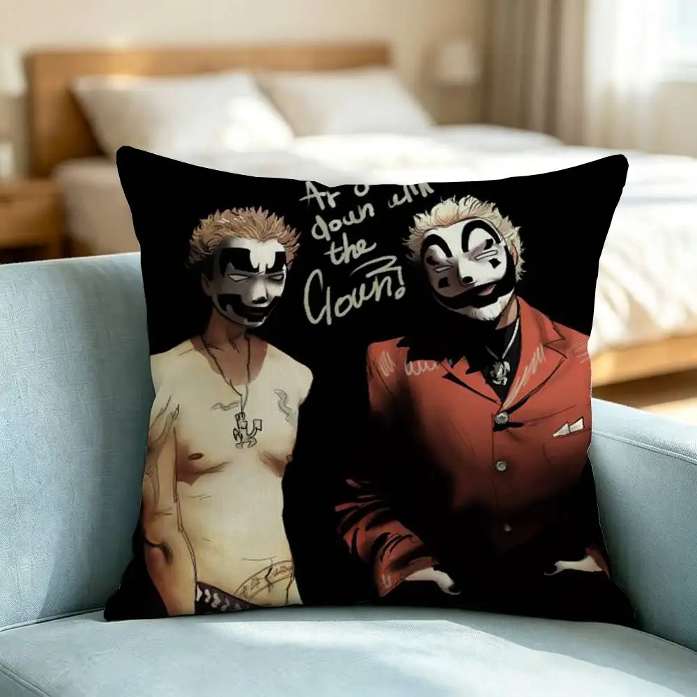 Insane Clown Posse ICP Hip Hop Square Double-Sided printed Pillow Case Bedroom Bedside Pillow Sofa Cushion Cover Gift 4