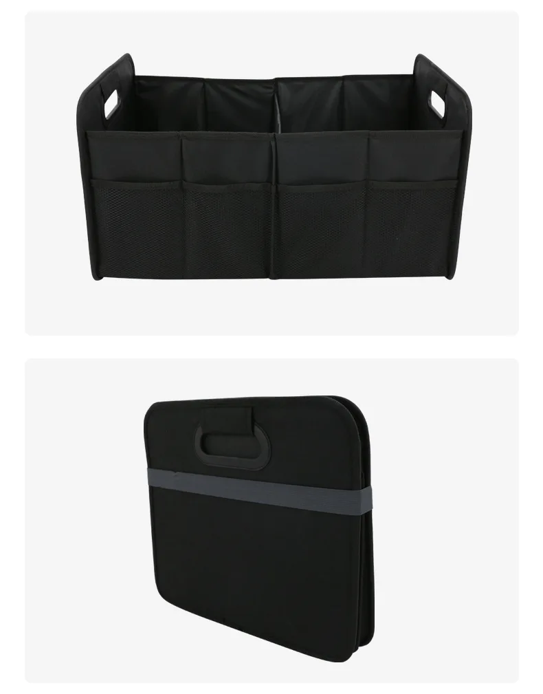 Kofferraum-Organizer, faltbar, große Kapazität, zusammenklappbare Filz-Aufbewahrungsbox, rutschfester Gepäckhalter für SUV, Limousine, Schrägheck, Zubehör – Detail 11