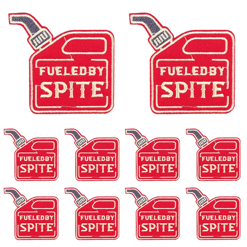 10PCS Cartoon Letter Slogan Embroidered Applique Patch Iron On Patches For Clothing Jackets Backpack Sew Embroidery Badges DIY