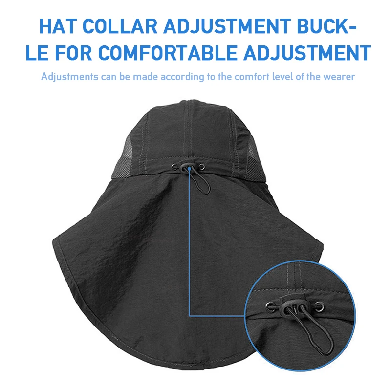 Wide Brim Baseball Cap  for Women and Men  UV Protection Cooling Neck Cap for Hiking and Fishing Outdoor Summer Hat  with Flap