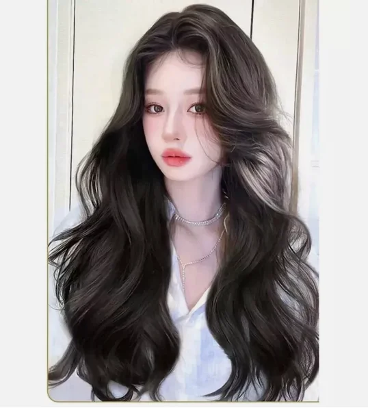 أزياء جديدة بريق المرأة براون الباروكات المتموجة 24In #4
