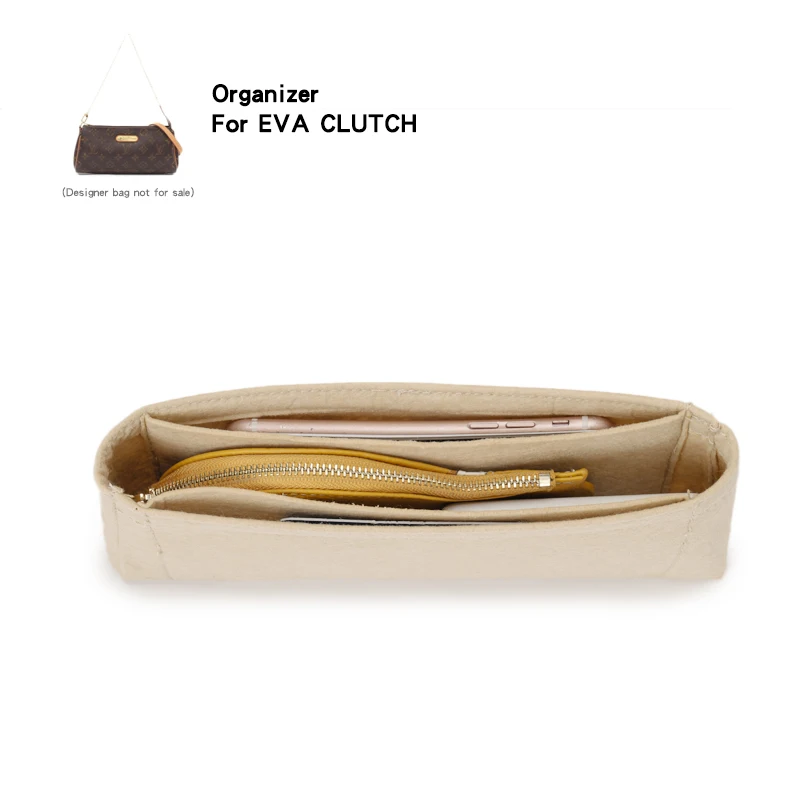 Cocok untuk Eva Clutch Wanita Tas Kecil Organizer Alat Memasukkan Kosmetik dengan Saku Ponsel Perlengkapan Mandi Pouch Felt Liner Pembentuk Tas Dalam