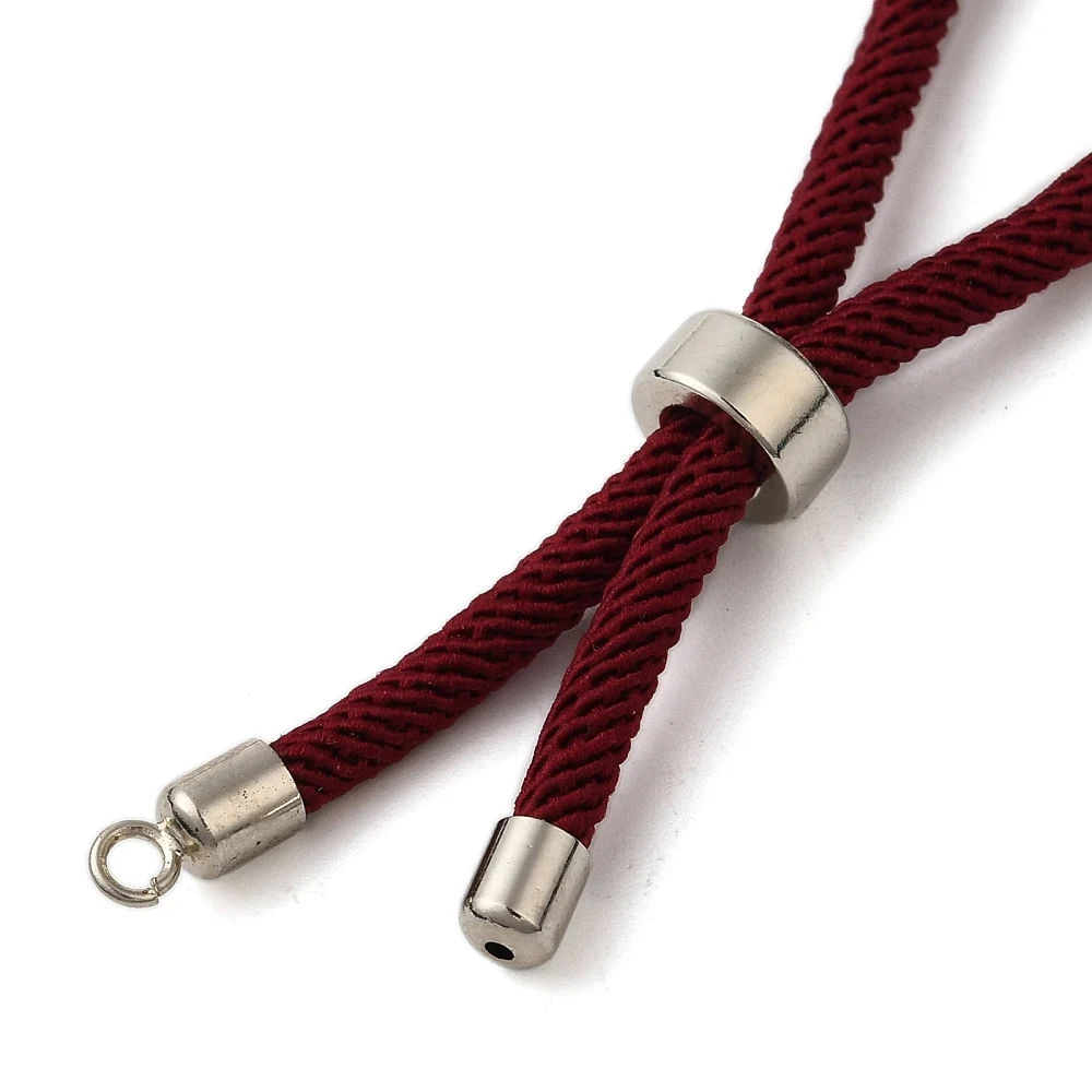 PandaHall 30 Stück Nylon-Armband mit gedrehter Kordel und Messing-Kordelenden, 9 Zoll, gemischte Farben für Slider-Armbänder, DIY-Schmuckherstellung – Detail 2