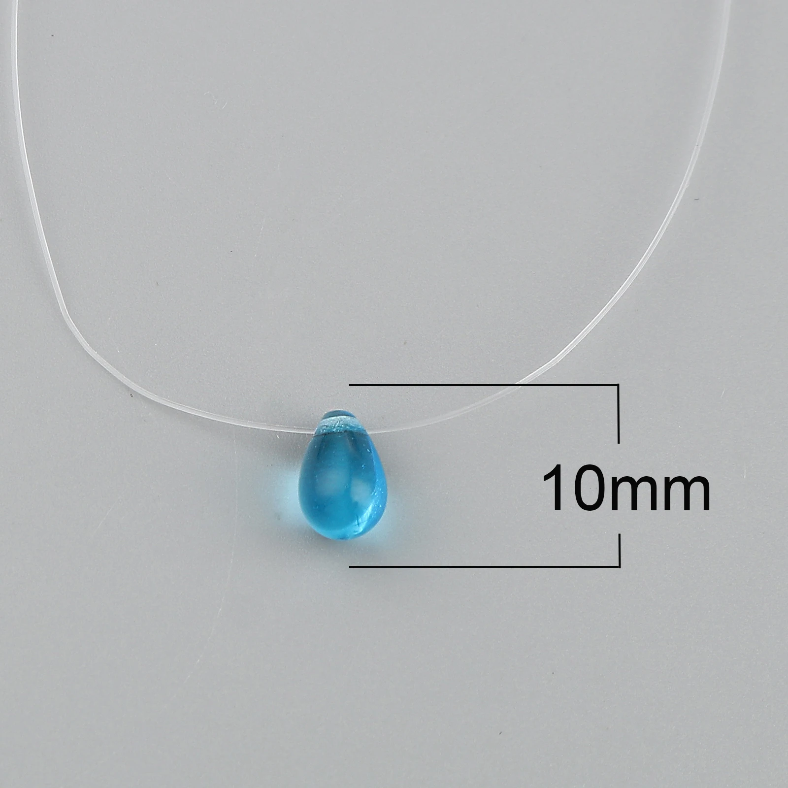 New Mermaid's Tears Necklace Ocean Sea Invisible Transparent Fishing Line Short Chain Beach Pendants Mermaid Necklaces