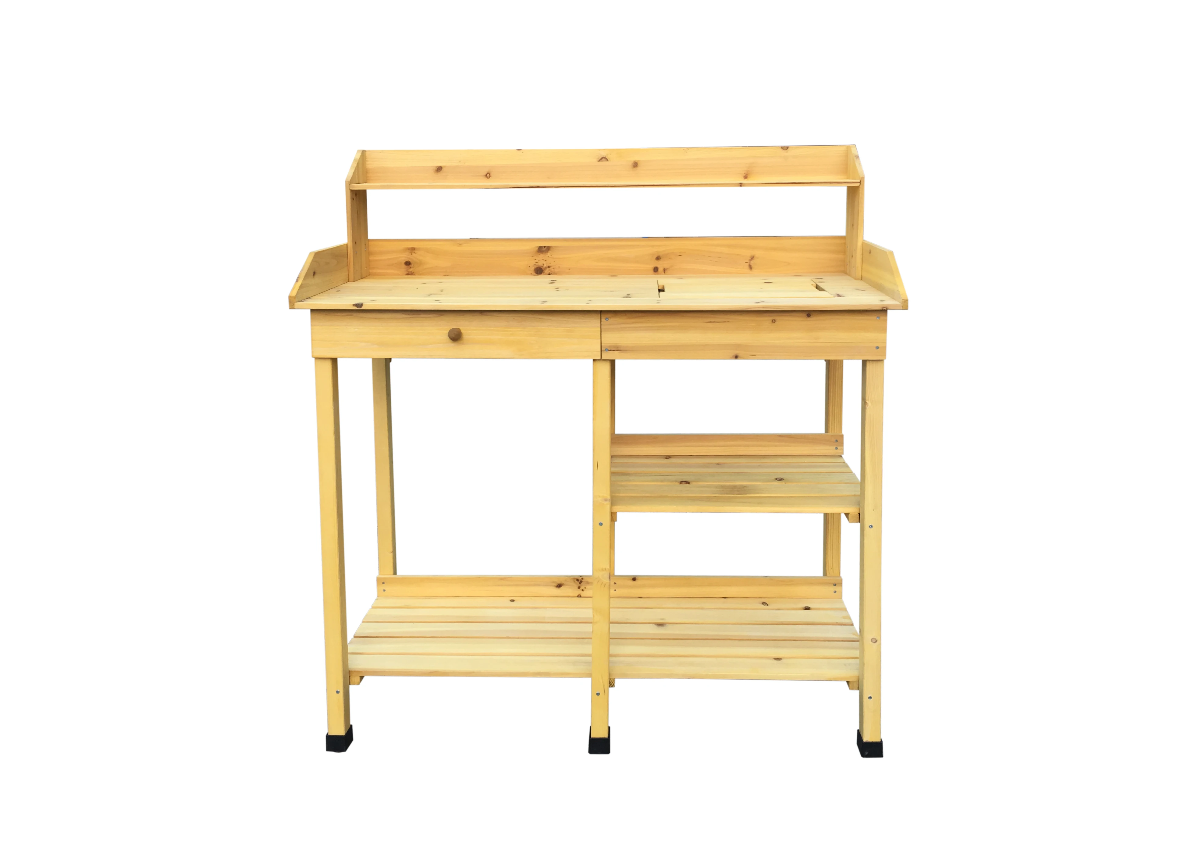 싱크대가 있는 나무 재질의 화분 작업대, 선반이 있는  - Woodworking Work Table 리뷰 및 가격
