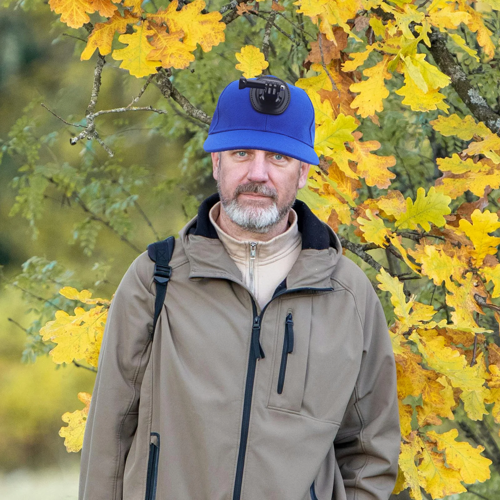 

Baseball Cap Camera Mount Dark Blue Cotton Adjustable Quick Release Buckle Hands-Free Filming Sports Camera Gear Outdoor Running