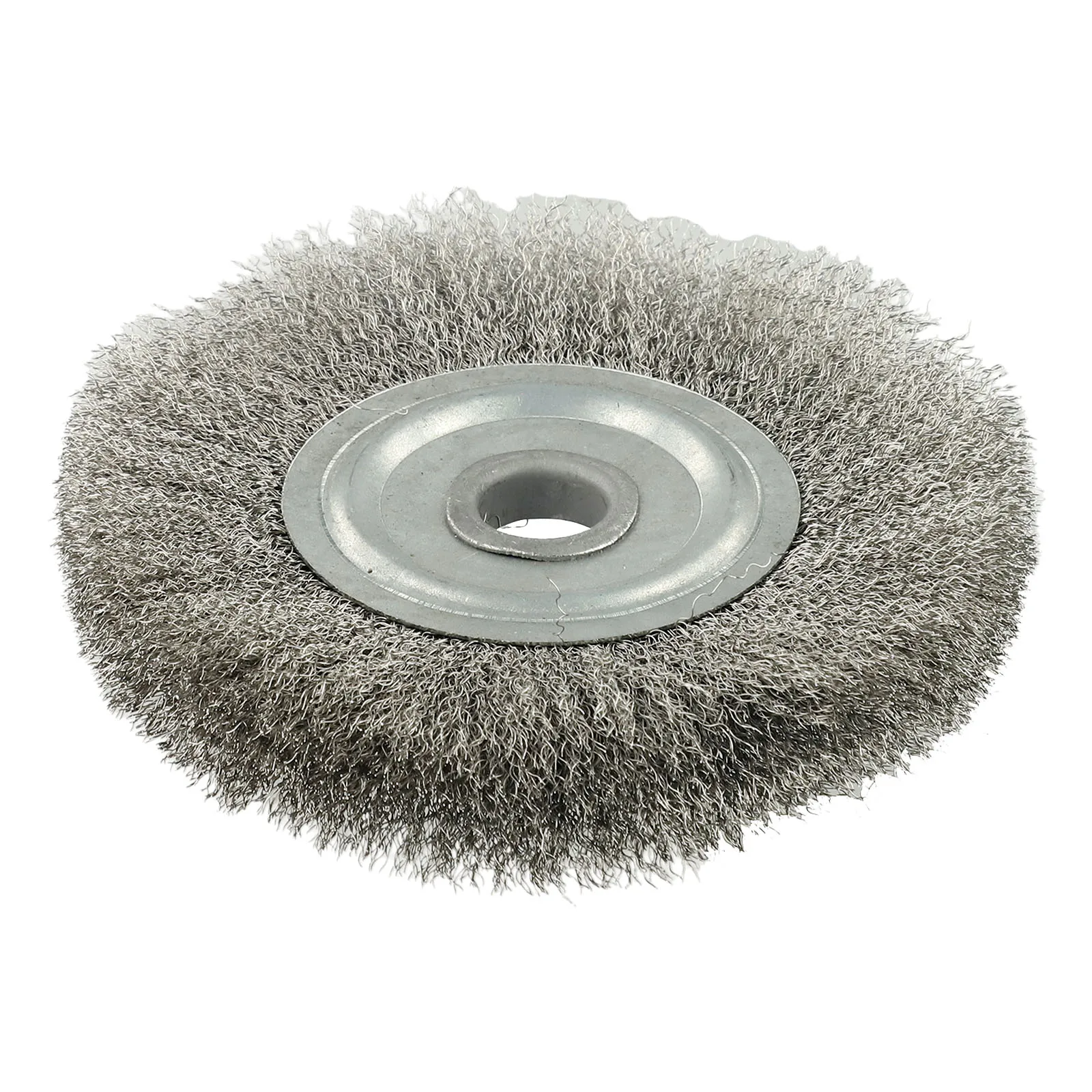 Brosse à Roue à Sertir en Acier Inoxydable, Rouille Rugueuse, Broyeur d'Établi, Ébavurage et Décarburation, 1 Pièce