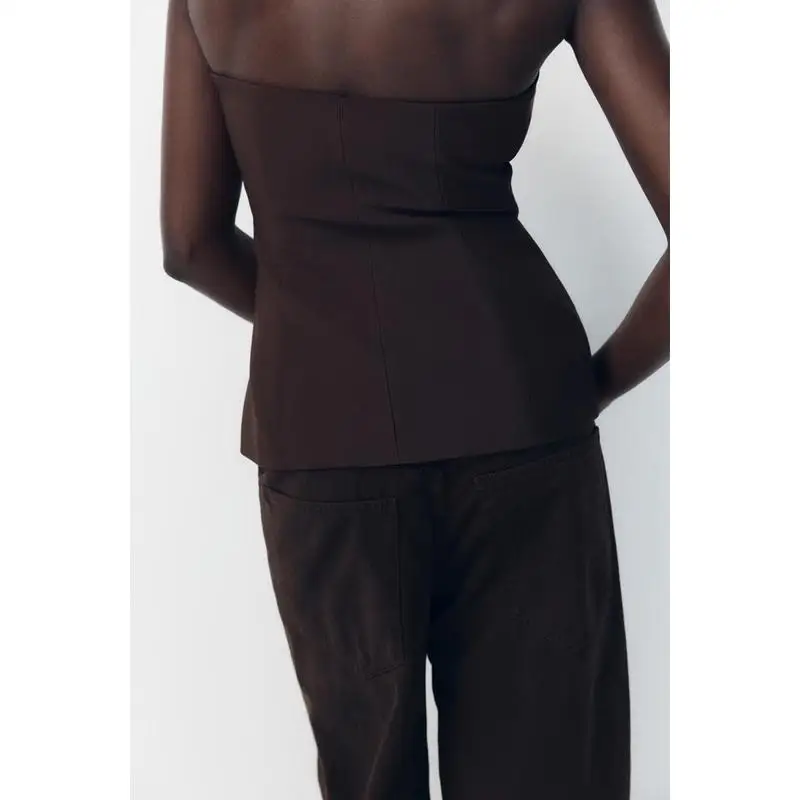 

Новый осенне-зимний женский укороченный топ на одно плечо с застежкой на талии и застежкой-молнией, облегающий крой, чистый цвет