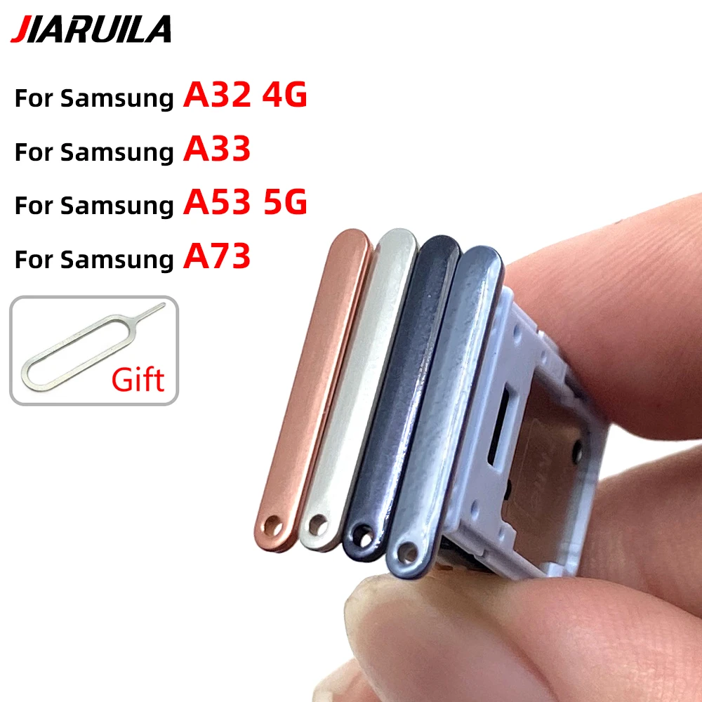 Sim Card Slot Tray Holder SD Card Reader Socket Adapter Replacement Parts For Samsung A32 4G A33 A53 5G A73