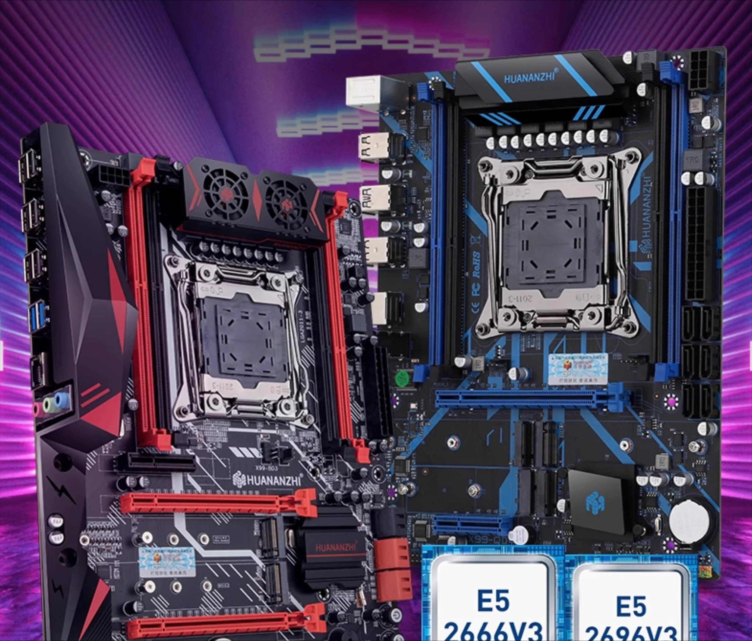 

Комплект процессора основной платы X99, игровой компьютер xeon e5 2666 2667 2696v3 2680v4