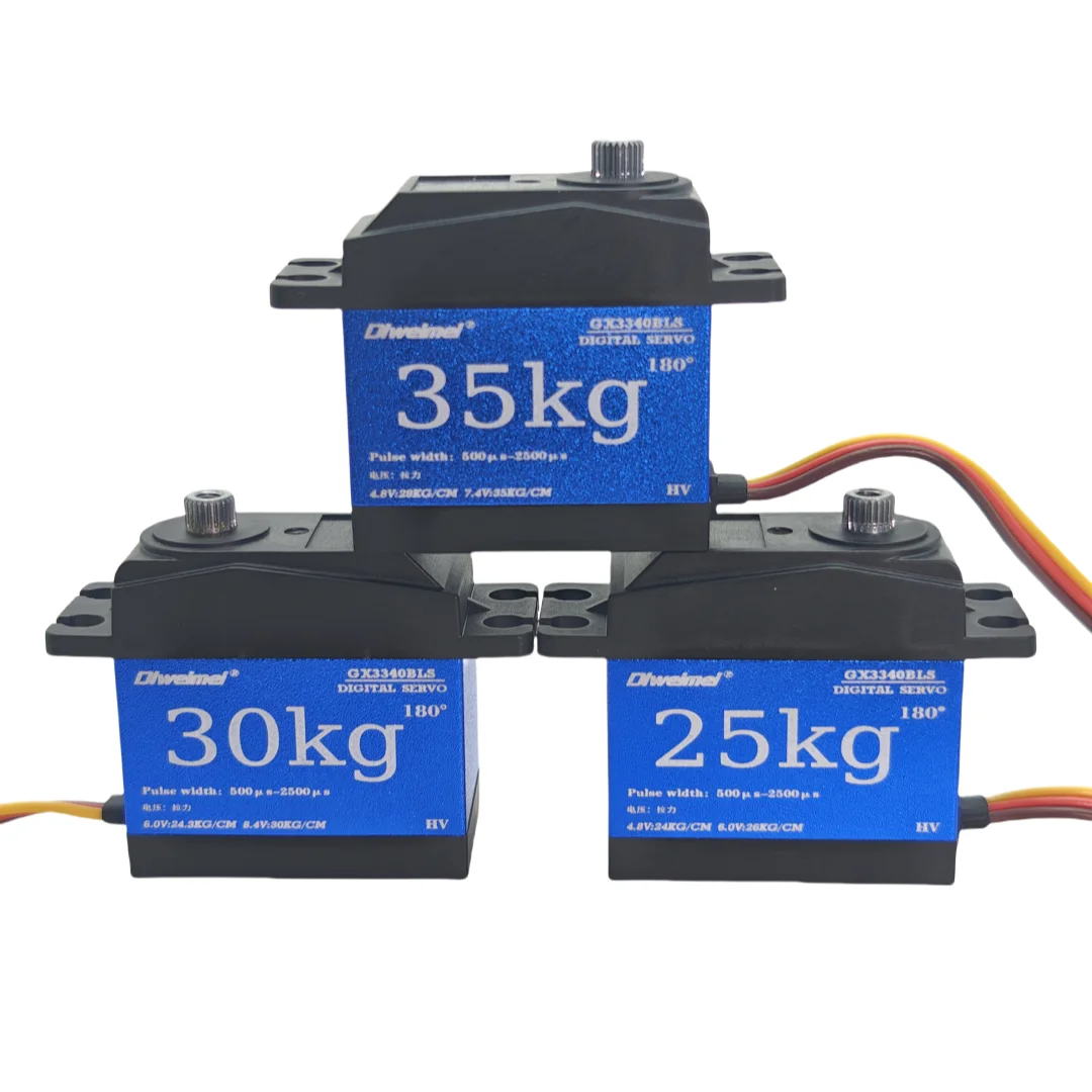 

25KG 30KG 35KG Servomotors 180 Degree 270 Degree Large Torque Digital Servo Metal Gears 25T Servo Arm For RC Car Truck