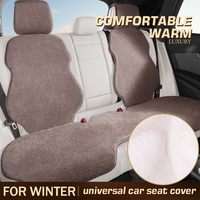 Car Seat Cover Front Seat Warm Plush Frabic Cushion Non-Slide Winter Auto Protector Mat Pad Universal Fit For Truck SUV Van Mat