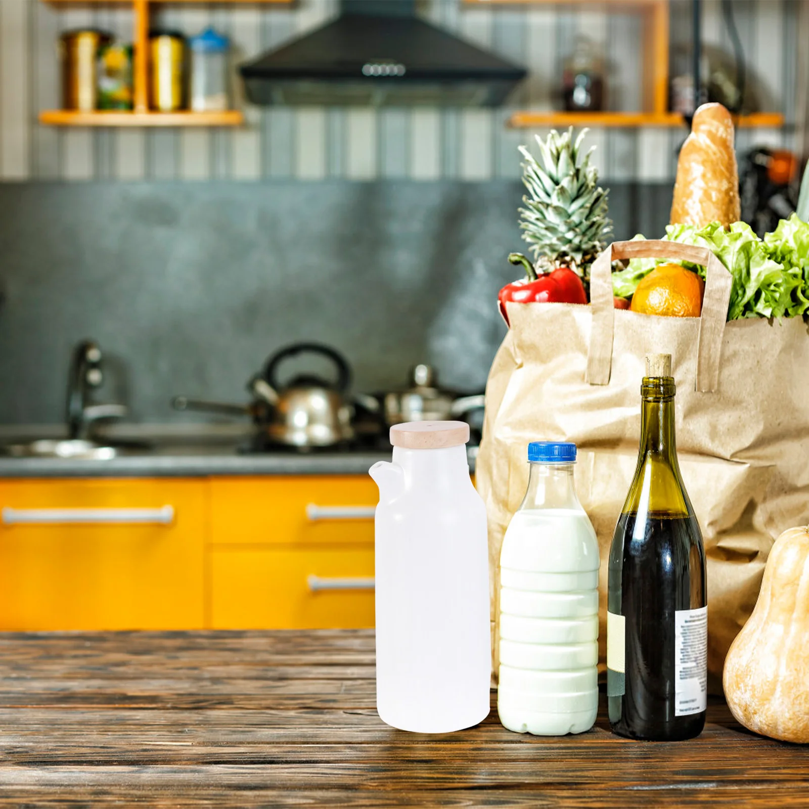 

Ceramic Seasoning Kettle White Stylish Kitchen Spice Bottle Ceramic Seasoning Bottles Fresh Keeper Spice Storage