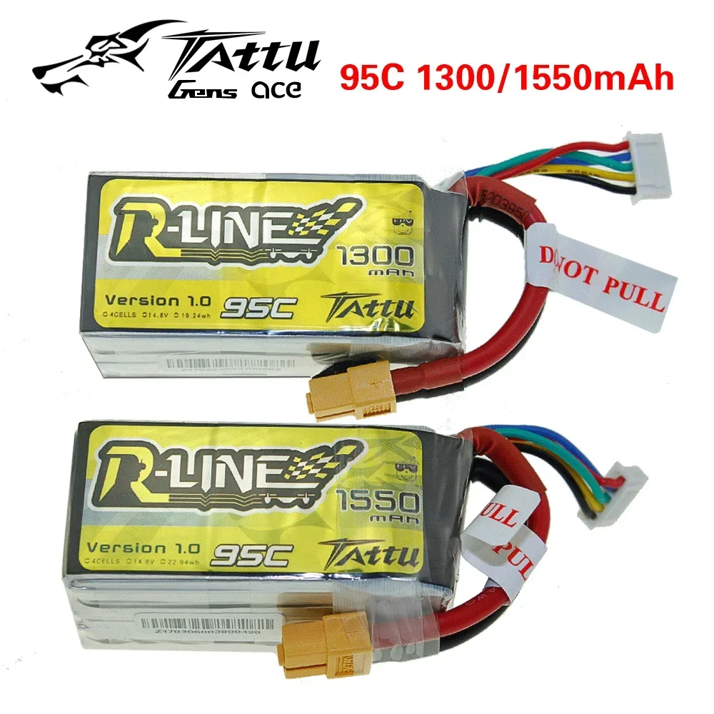 Akumulator Tattu LiPo 1S 2S 3S 4S 220 450 650 850 1300 1550 1800 2500MAh 45C 75C 95C XT30 XT60 Wtyczka do drona wyścigowego RC FPV