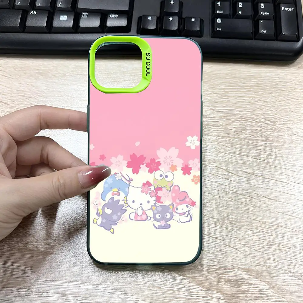 Sanrio Family Phone Case 2024 IMD Case For IPhone 16 15 Pro XR XS 7 8 Plus SE2024 Shockproof Color Phone Funda Cover