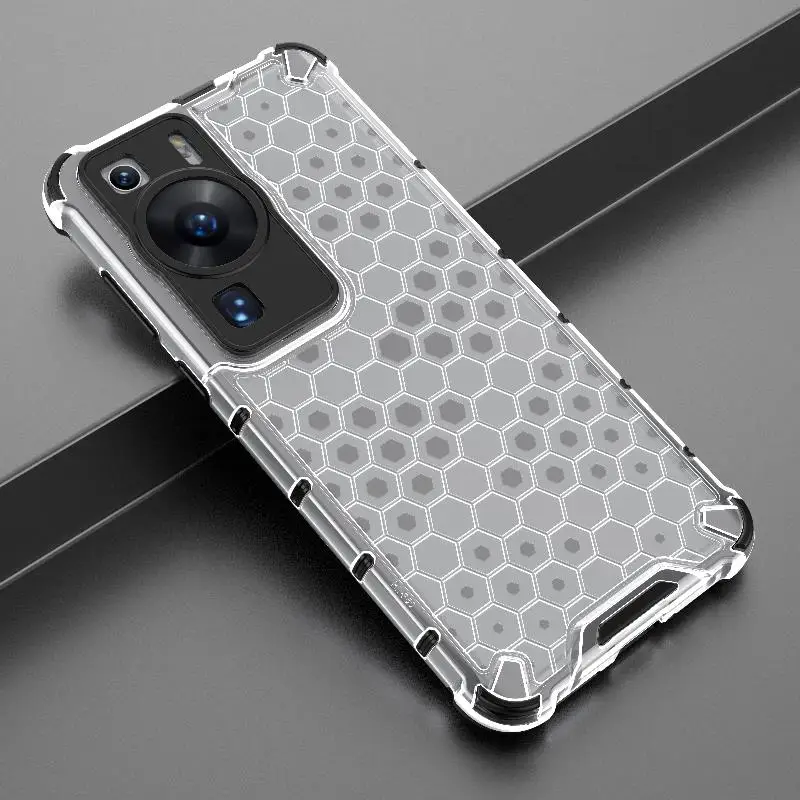 2 in 1 Full Protection Shockproof Phone Case For Huawei P40 P50 P60 Pro Mate 40 50 60 Pro Translucent Hard Armor Cover Shell