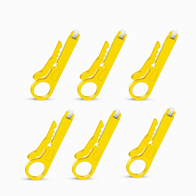 1Pc Cable Stripping Pliers Portable Network 110 Module Crimping Tool Multifunctional Small Yellow Knife Stripping Pliers