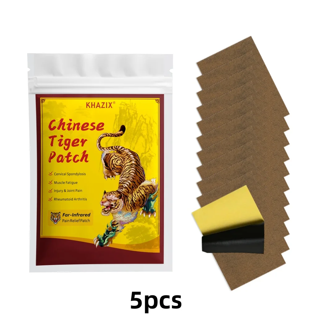 5PCS Thai Golden Tiger Patch Large Body Comfort Patch Flexible Fit Easy to Apply for Neck Shoulder Back Waist Knee