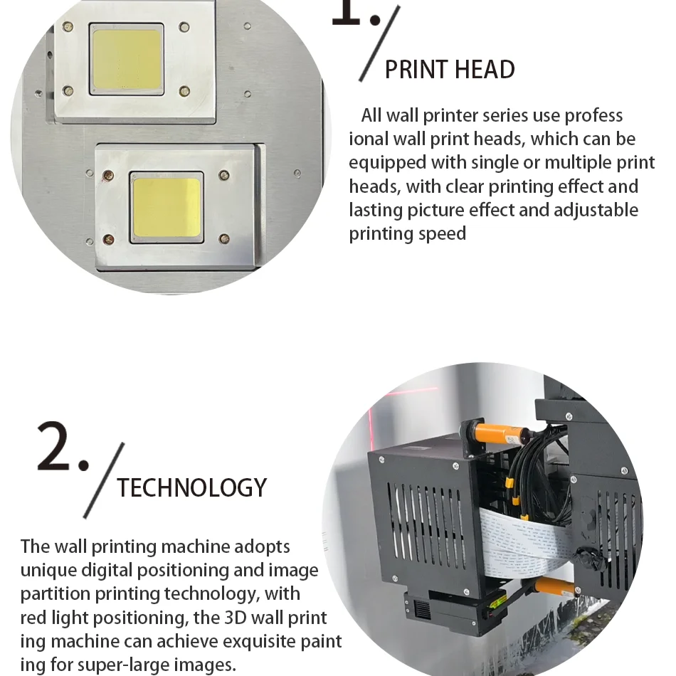 Imagem -03 - Impressora de Parede Portátil Automática uv Mural Inkjet Máquina de Pintura Vertical Caneta de Parede Zeescape