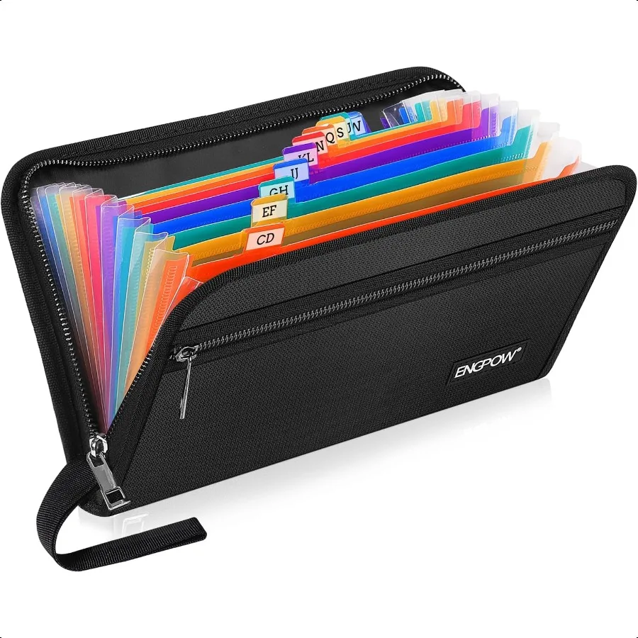 

Receipt Coupon OrganizerFireproof 13 Pockets Expanding File Folder Small Accordian File Organizer Portable Filing Wallet Holder