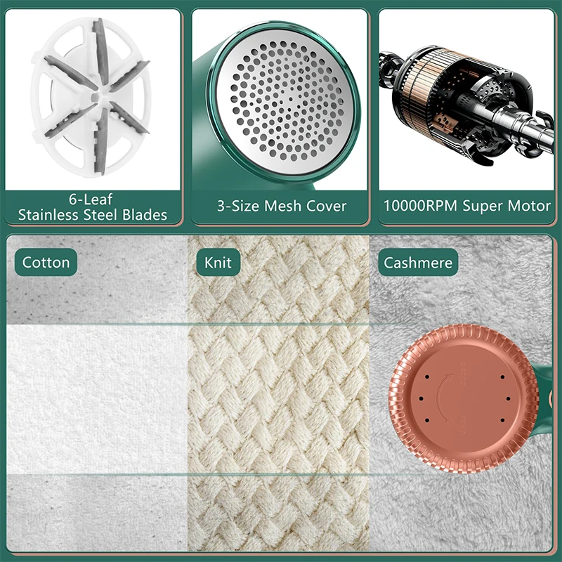 مزيل الوبر الكهربائي المحمول للملابس، جهاز إزالة متعدد الوظائف قابل لإعادة الشحن لسترة النسيج، كرة الشعر، أداة تشذيب الزغب