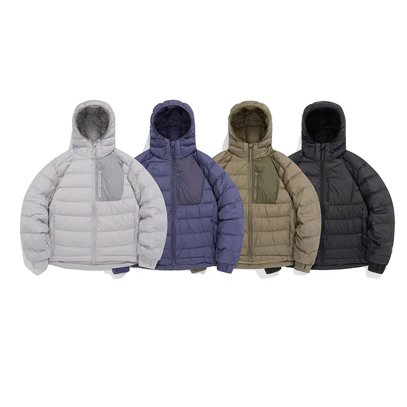تسلق الجبال في الهواء الطلق 90% الأبيض بطة أسفل مقنعين سترة الرجال الشتاء الدافئة الرياضة أسفل معطف رجل chaquetones hombre JK-119 #5