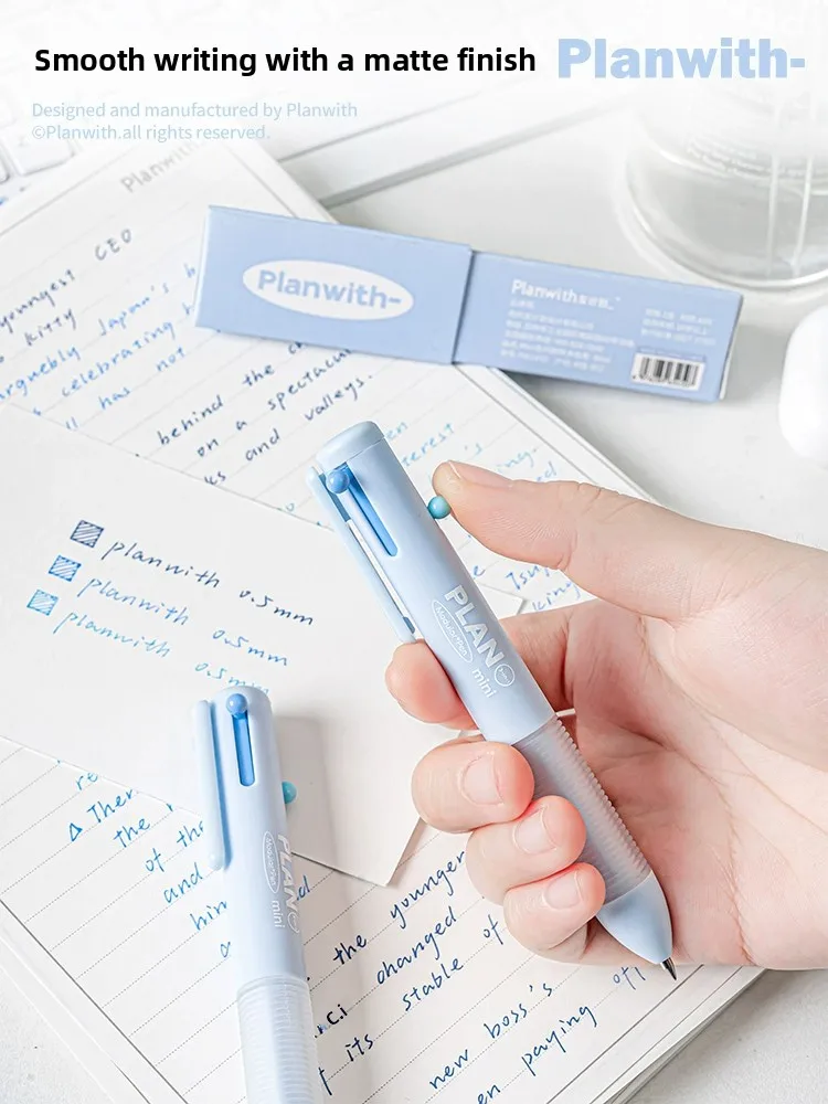

12/3 Color 3 in 1 Multi Functional Click Ballpoint Pen Retractable Gel Pen for Journal Writing School Office Supplies Stationery