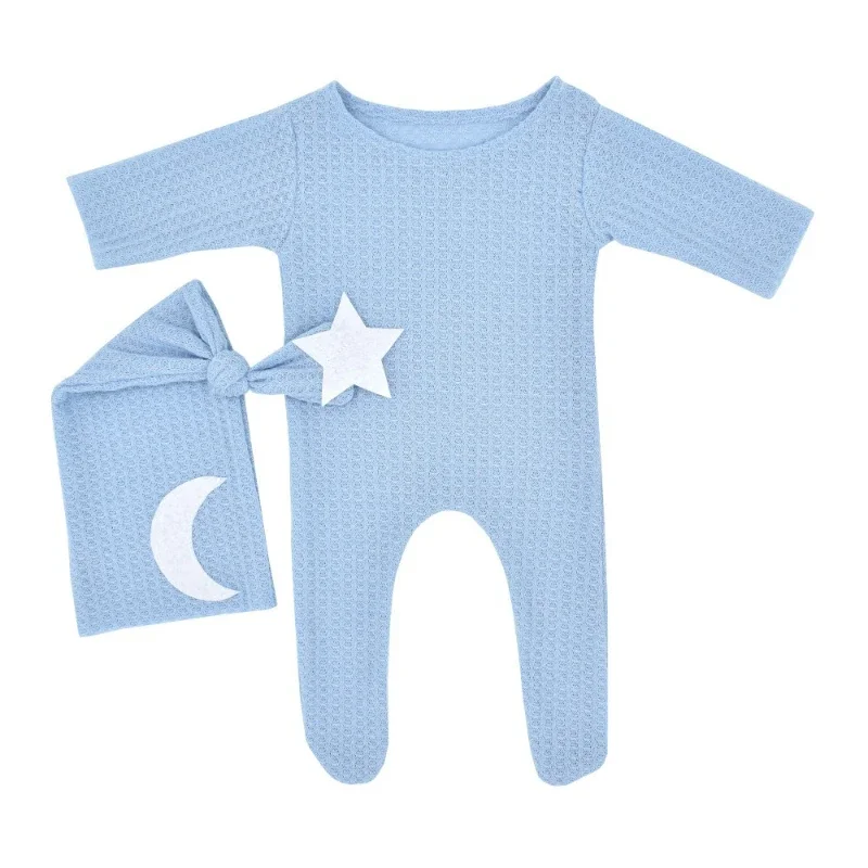 Accesorios de fotografía de estrellas y luna para recién nacidos, ropa de disfraz para bebés, accesorios para fotos de niños y niñas