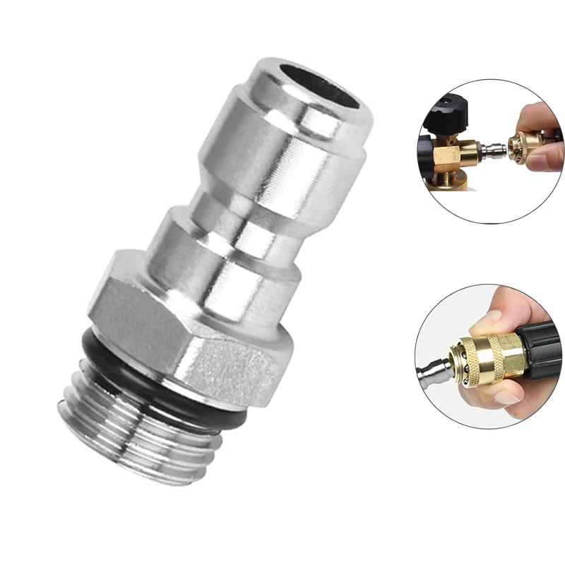 1/4 Quick Release Connector 14mm Male Thread to 1/4 inch  Adapter Pressure Washer Sprayer Snow Foam Lance Bottle Connecting Part