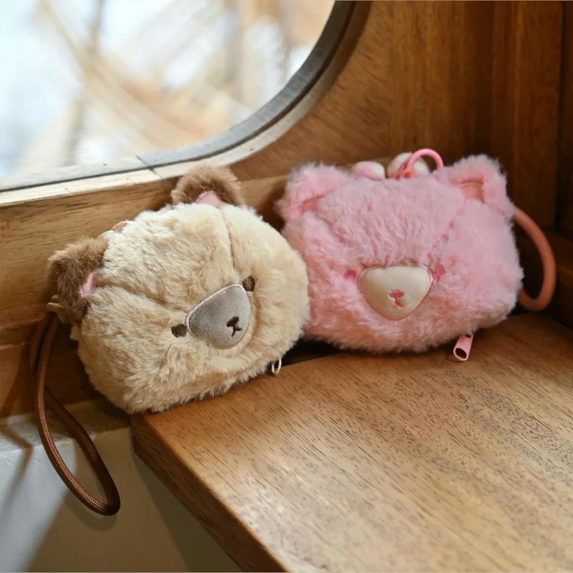 Funcinating Giggle Utopia Multi-function Wallet Double-sided Plush Coin Purse Cute Pendant Toy