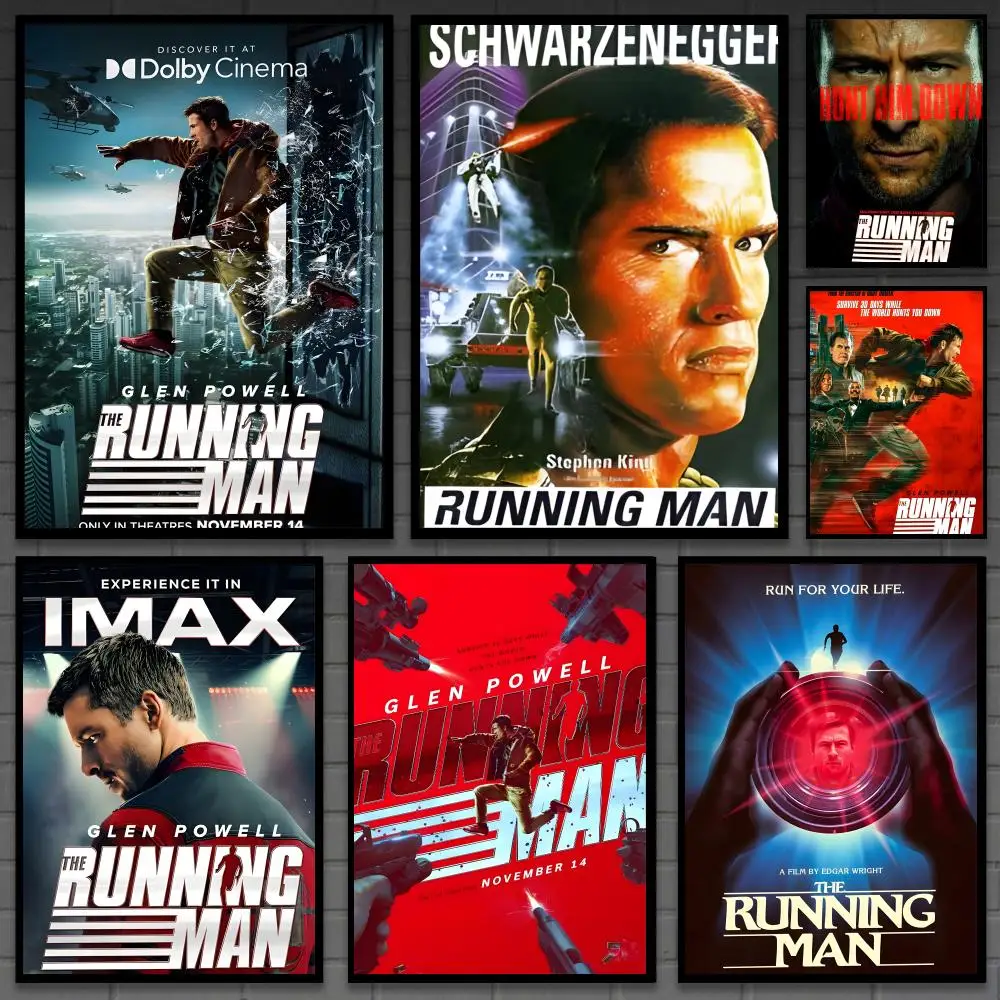 The r-Running m-Man Movie Poster Vielseitiges, wasserfestes HD-Wandkunst-Selbstklebe-Dekor für jeden Raum, ideales Geschenk