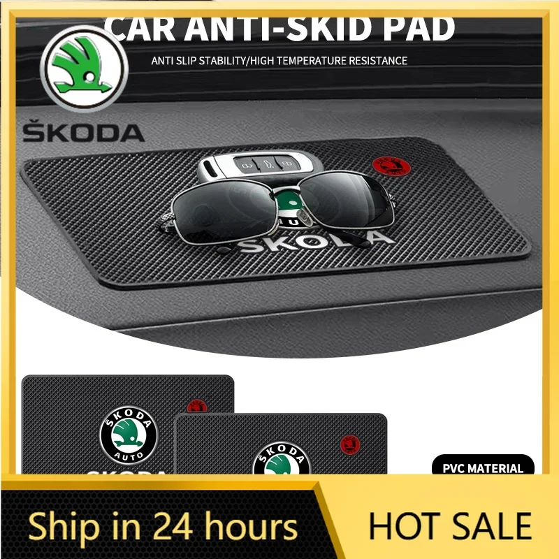 

2026 Hot For SKODA Car Dashboard Anti Slip Sticky Mat Non-Slip Holder For Skoda Fabia Octavia A7 RS Superb Rapid Yeti Karoq Room