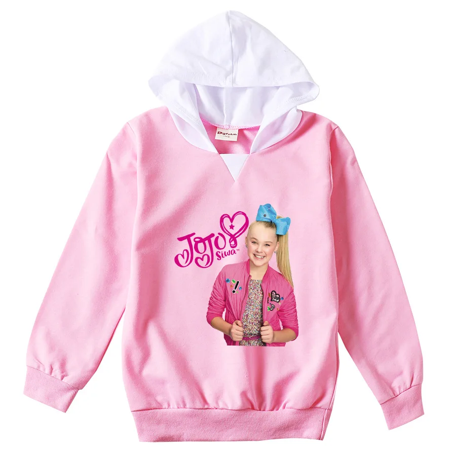 3D JOJO Siwa Clothes Fashion Kids Cartoon Hoodies Baby Boys Hooded Sweater Toddler Girls Sweatshirt Children Casual Outwear