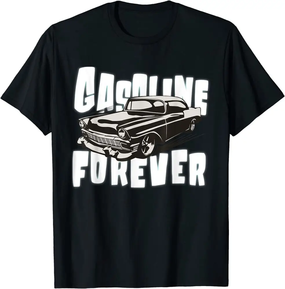 Gasoline Forever Funny Gas Cars Vintage Muscle Car T-Shirt Anime Graphic T-shirts For Men Clothing Women Short Sleeve Tees