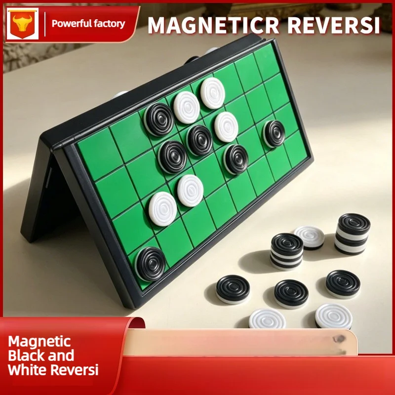 Magnetic Reversi Foldable Board Game Portable Othello Chess Set For Kids Adults Family Game
