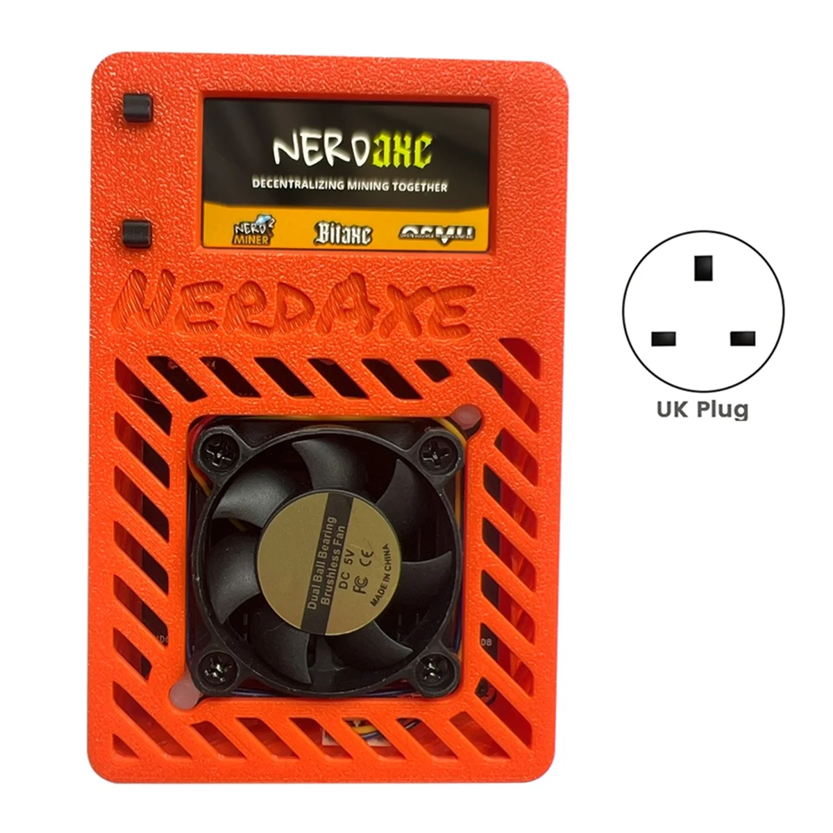 NerdAxe Miner Nerdminer 500Gh/S S19XP BM1366 ASIC Bitaxe Bitcoin Mini Miner with 1.9 Inch Display UK Plug