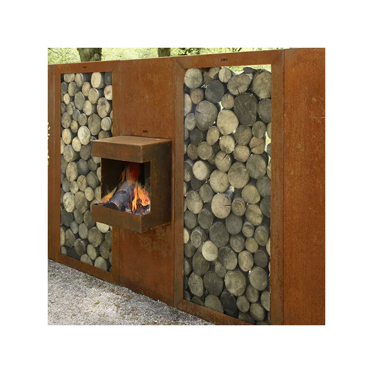 الحطب الخارجي مخصص كورتن الصلب حفرة النار تصنيع حديقة الخشب حفرة النار وعاء النار الصلب الطبيعي في الهواء الطلق حفرة النار الخشب S #3