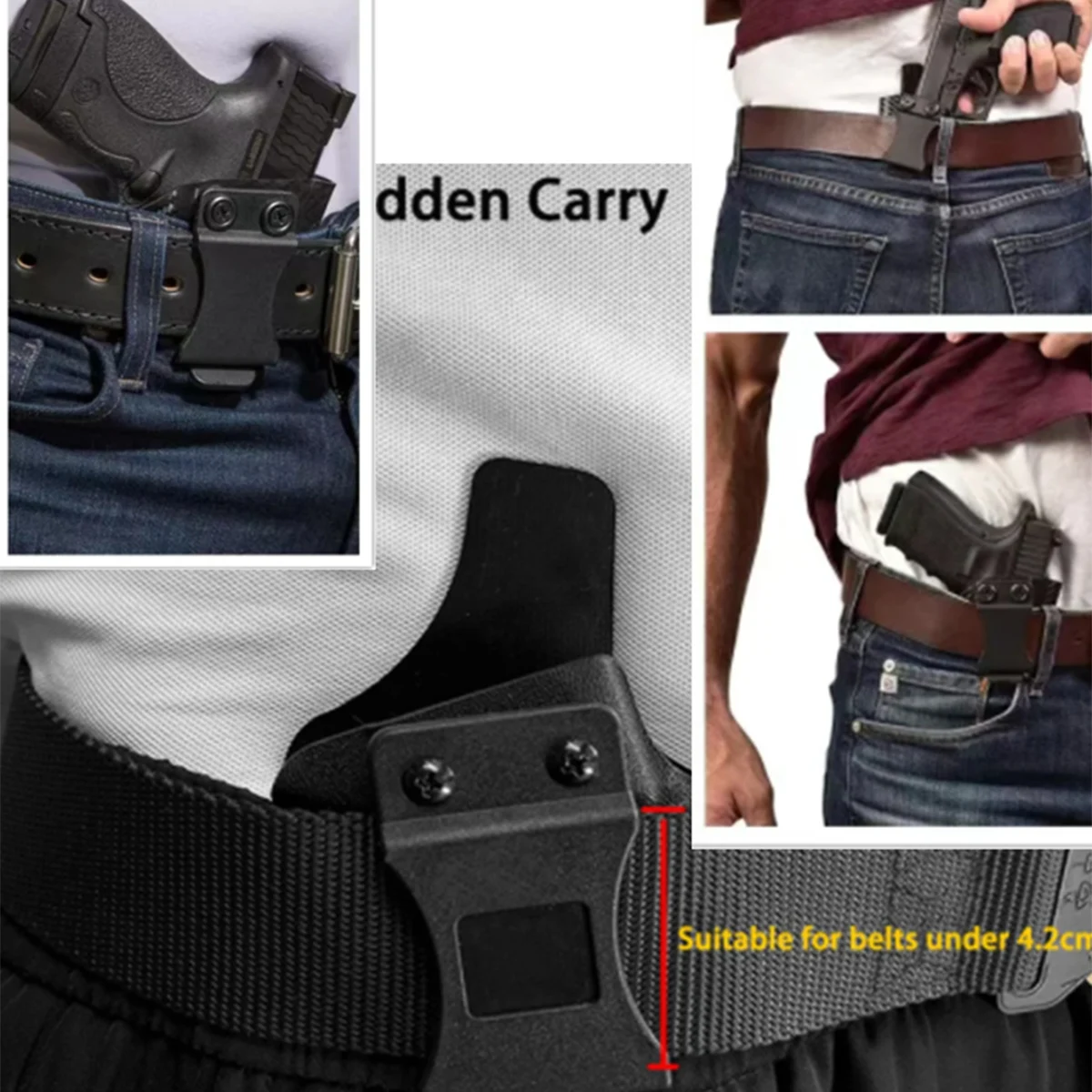 Gun Holster Glock 17 19 22 26 31 43 43X Taurus G2C SIG Sauer P365 Inside Waistband Concealed Carry Belt Clip Single Stack Pouch