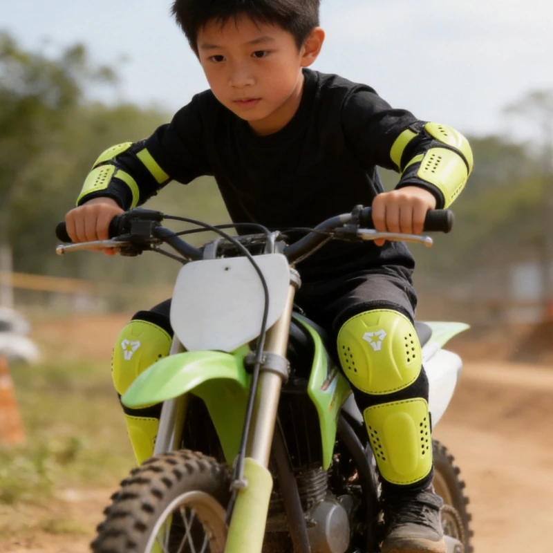

Child Knee Elbow Pads Body Protector Set Motorcycle Motocross ATV Dirt Bike BMX MTB MX Kids Joint Protection Riding Gear