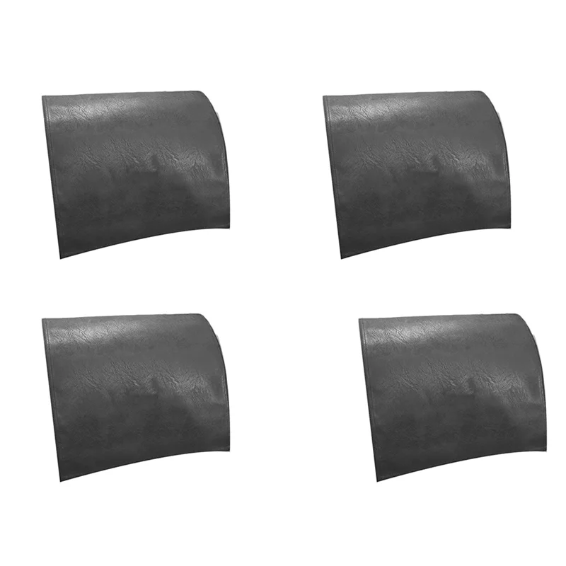 B84B-4X Non-Slip Faux Leather Headrest Protector For Recliner Chair,Headrest Cover For Furniture Slipcovers Cover Black