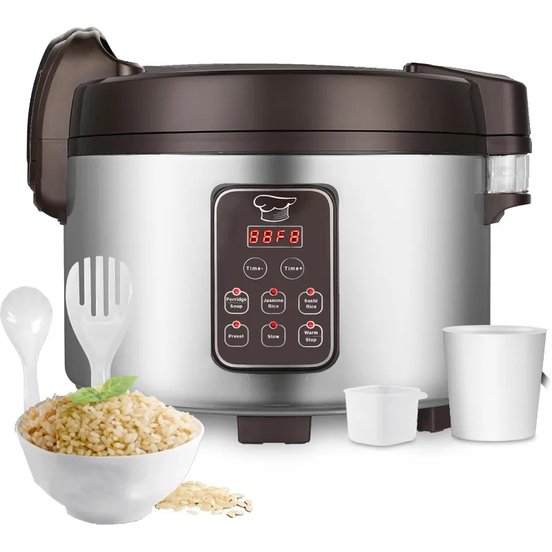 l Cuociriso e scaldariso (84 tazze cotte, 15,8 QT) Cuociriso grande intelligente 6 funzioni di cottura del riso Temporizzatore di ritardo 24 ore |   L L