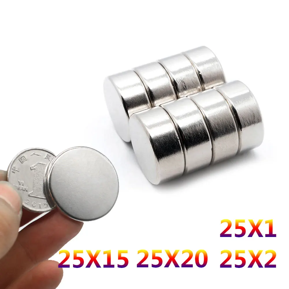 

5-100PCS 25x1 25x2 mm Strong Neodymium Magnet Powerful Magnetic Round Magnet Permanent Magnet disc 24*1mm 25*2 mm