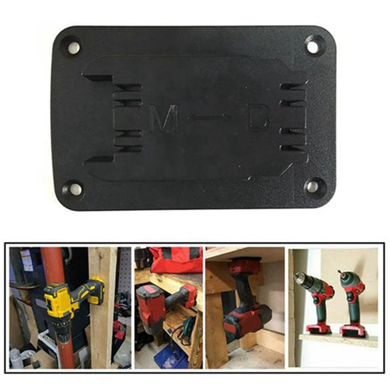 

HOT! 10 Sets Of Tool Mounting Brackets For Dewalt 20V 12V M18 Lithium Battery With Stainless Steel Screws (Black)